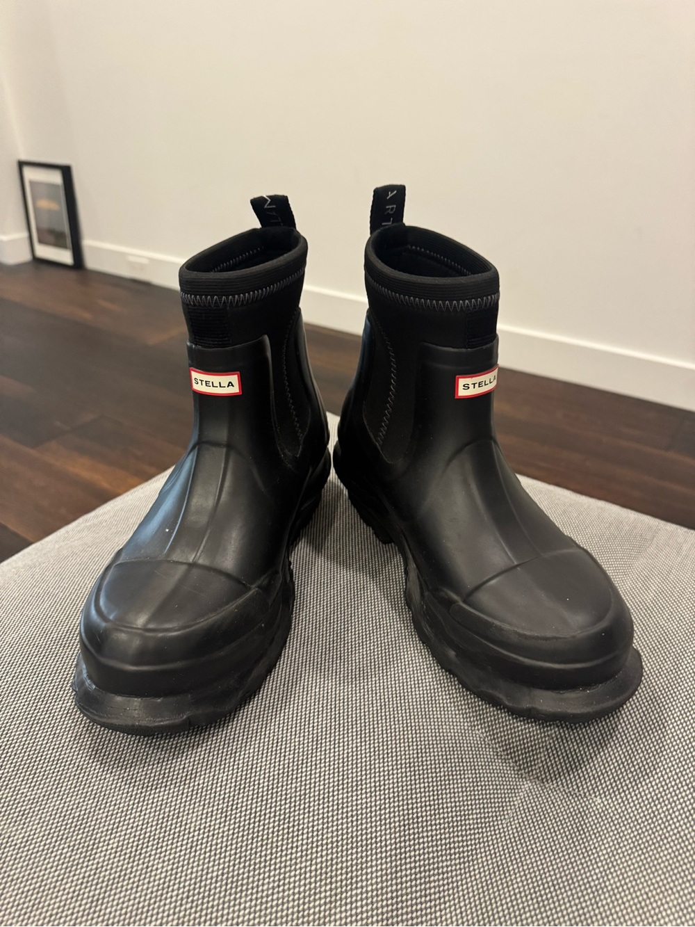 Hunter Black Winter & Rain Boots with Red Logo Accents